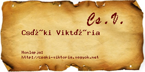 Csáki Viktória névjegykártya